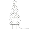 ECD Germany Töpfe<LED Gartenstecker Weihnachtsbaum 87cm 90 LEDs Warmweiß 6 Std Timer