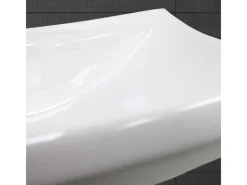 ECD Germany Einhebelmischer<Waschbecken 605x460x165 mm Keramik inkl Ablaufgarnitur mit Überlauf