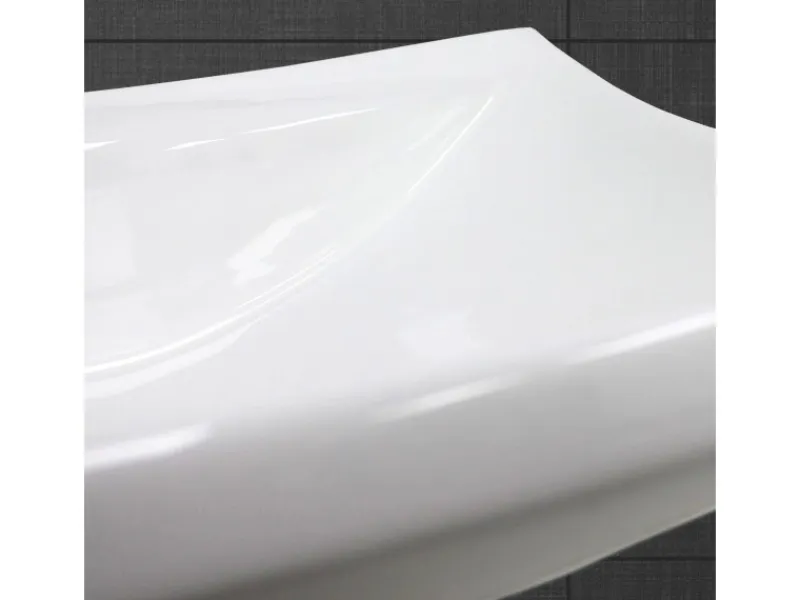 ECD Germany Einhebelmischer<Waschbecken 605x460x165 mm Keramik inkl Ablaufgarnitur mit Überlauf