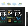 echos Eco-450 Funkwetterstation mit LCD Farbdisplay Wettervorhersage Außensensor