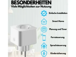 echos Haushaltsgeräte<Eco-4060 Smarte WLAN-Steckdose 4er Pack 16A Ausgangsleistung
