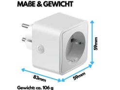 echos Haushaltsgeräte<Eco-4060 Smarte WLAN-Steckdose 4er Pack 16A Ausgangsleistung