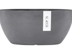 Clearance Ecopots Pflanzschale Sofia 30 cm x 13 cm Oval Grau