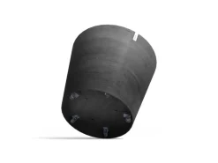 Outlet Ecopots Pflanztopf Amsterdam Rollen Ø 100 cm / Höhe 87,5 cm Dunkelgrau