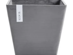 Ecopots Töpfe<Pflanztopf Rotterdam Grau (HxBxT) 26 x 30 x 30 cm