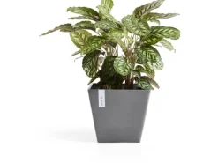 Ecopots Töpfe<Pflanztopf Rotterdam Grau (HxBxT) 26 x 30 x 30 cm