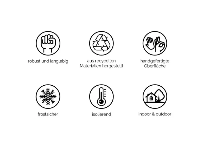 Discount Ecopots Untersetzer Amsterdam Ø 44,5 cm Grau