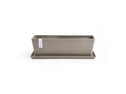 Hot Ecopots Untersetzer Eckig Bruges Braungrau 57,5 cm x 19,5 cm x 2,5 cm Taupe