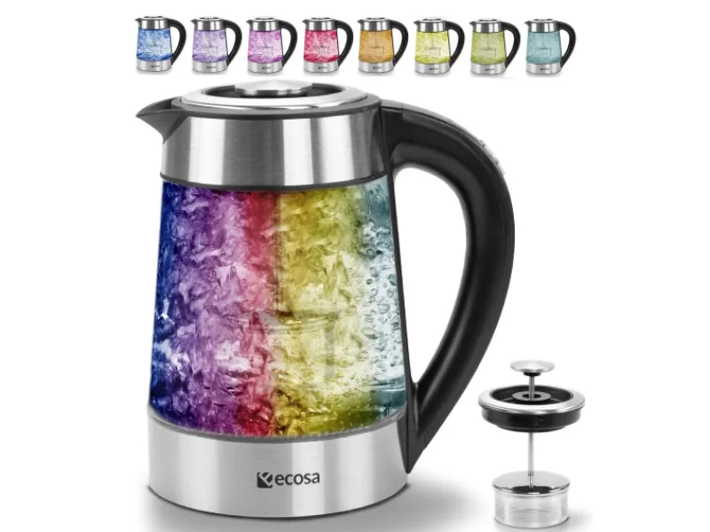Sale Ecosa EO-650 Wasserkocher mit Temperatureinstellung und Teefilter 1,7 L