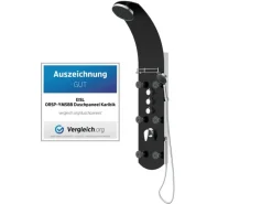 Eisl Duschpaneel Karibik 3 in 1 mit Regendusche Sechs Massagedüsen Schwarz< Einhebelmischer