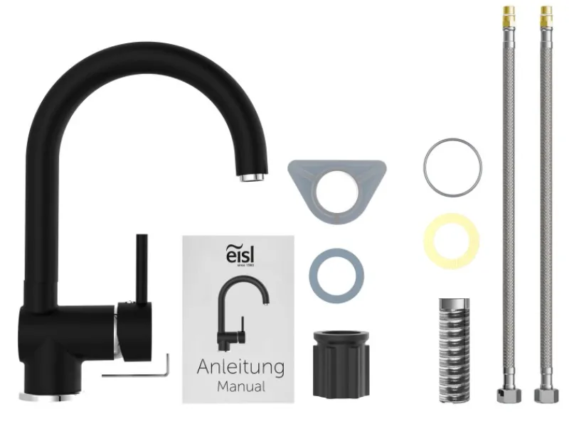 New Eisl Spültischarmatur Futura Schwarz-Chrom