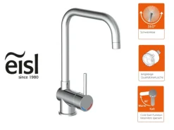 Einhebelmischer<Eisl Spültischarmatur Futura Chrom