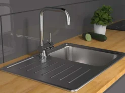 Einhebelmischer<Eisl Spültischarmatur Futura Chrom