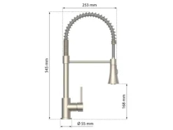 Discount Eisl Spültischarmatur Leon mit herausziehbarer Geschirrbrause optik Edelstahl