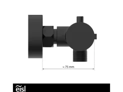 Eisl Thermostat Duscharmatur Claudio Schwarz Matt< Einhebelmischer