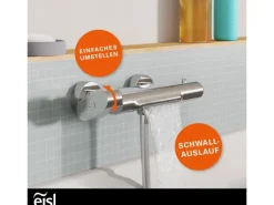 Eisl Wannenarmatur mit Schwallauslauf Carneo Chrom< Einhebelmischer