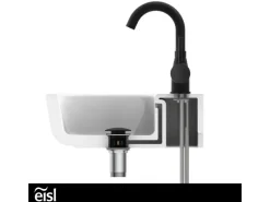 Hot Eisl Waschtischarmatur Futura Schwarz Matt