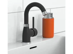 Eisl Waschtischarmatur Futura Schwarz-Chrom< Einhebelmischer