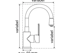 Discount Eisl Waschtischarmatur mit Flexiblem Auslauf Flexo Chrom-Weiß