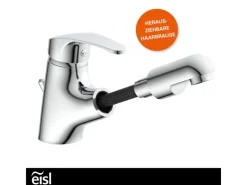 Eisl Waschtischarmatur Vico Chrom mit herausziehbarer Haarbrause< Einhebelmischer