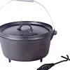EL Fuego Töpfe<Dutch Oven 5,5 l Schwarz inkl. Deckelheber und Transportbügel