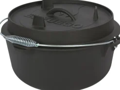 EL Fuego Dutch-Oven Gusseisen 11,4 l Deckel 2,2 l Schwarz< Töpfe