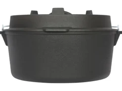 EL Fuego Dutch-Oven Gusseisen 11,4 l Deckel 2,2 l Schwarz< Töpfe