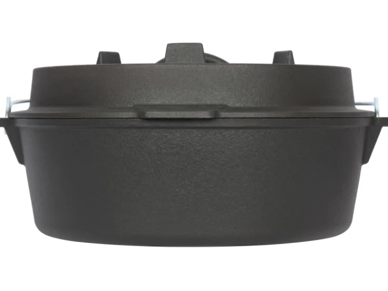 EL Fuego Dutch-Oven Gusseisen 5,6 l Deckel 1,7 l Schwarz< Töpfe