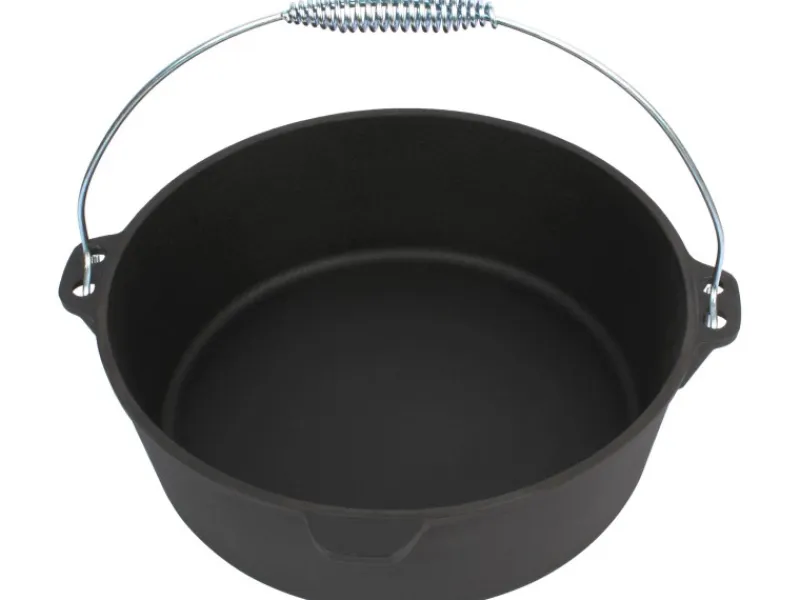EL Fuego Dutch-Oven Gusseisen 5,6 l Deckel 1,7 l Schwarz< Töpfe