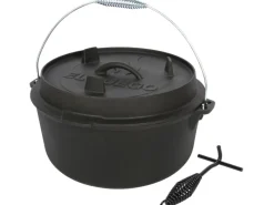 Outlet EL Fuego Dutch-Oven Gusseisen 7,2 l Deckel 1,8 l Schwarz
