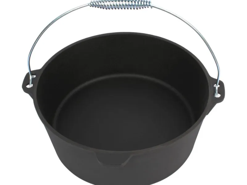 Outlet EL Fuego Dutch-Oven Gusseisen 7,2 l Deckel 1,8 l Schwarz