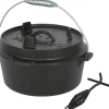 EL Fuego Dutch-Oven Gusseisen 3,5 l Deckel 1 l Schwarz< Herde|Töpfe