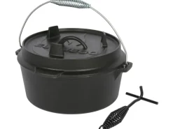 EL Fuego Dutch-Oven Gusseisen 3,5 l Deckel 1 l Schwarz< Herde|Töpfe