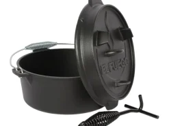 EL Fuego Dutch-Oven Gusseisen 3,5 l Deckel 1 l Schwarz< Herde|Töpfe