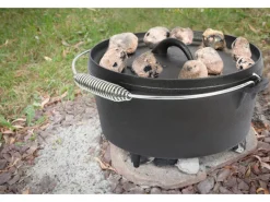 EL Fuego Dutch-Oven Gusseisen 3,5 l Deckel 1 l Schwarz< Herde|Töpfe