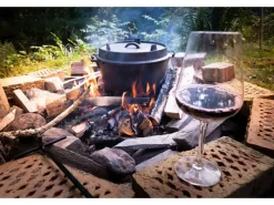 EL Fuego Dutch-Oven Gusseisen 3,5 l Deckel 1 l Schwarz< Herde|Töpfe