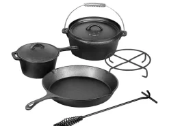 EL Fuego Töpfe<Dutch-Oven-Set Gusseisen 5-tlg. Schwarz