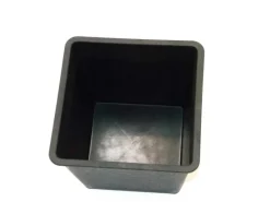 Töpfe<Elegant Einrichten Kunststoffeinsatz Quadratisch Konisch 42x42x38cm Schwarz