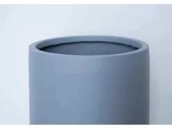 Töpfe<Elegant Einrichten Pflanzkübel Fiberglas Rund-Konisch D26xH56cm Grau