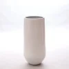 Töpfe<Elegant Einrichten Pflanzkübel Fiberglas Rund-Konisch D25xH55cm Hochglanz-Weiß