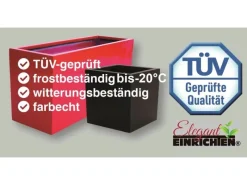 Töpfe<Elegant Einrichten Pflanzkübel Fiberglas Rund-Konisch D25xH55cm Hochglanz-Weiß