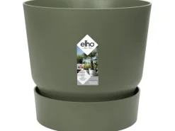 Clearance Elho Blumentopf Greenville Rund 18 cm Laubgrün