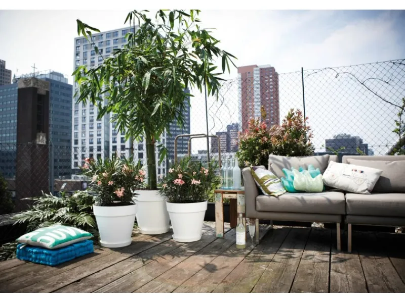 Sale Elho Blumentopf Loft Urban mit Rollen Ø 60 cm Weiß