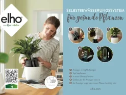 Outlet Elho Selbstbewässerungs-System Ø 28 cm x 26 cm Schwarz