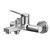 Emke Badewannenarmatur Chrom mit Auslauf Mischbatterie Badewanne Brausebatterie Einhand Wannenbatterie< Einhebelmischer