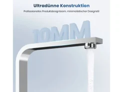 Discount Emke Küchenarmatur Chrom im Ultradünnen Design 30x22x10 cm Küchenarmatur Drehbar Wasserhahn