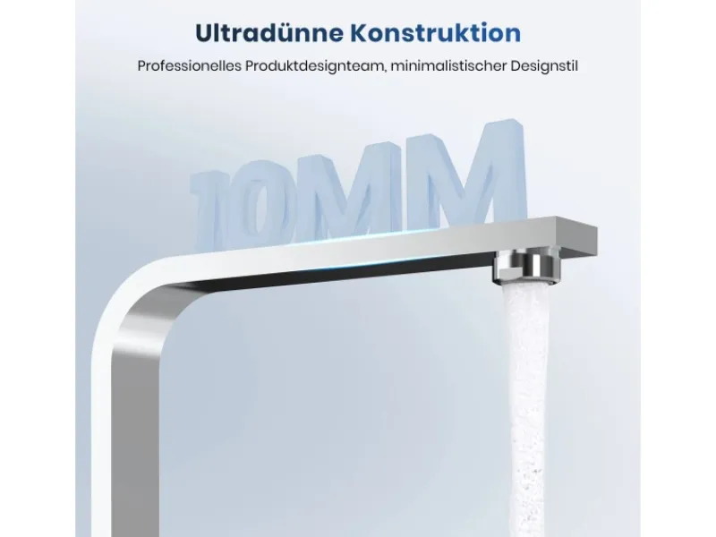 Discount Emke Küchenarmatur Chrom im Ultradünnen Design 30x22x10 cm Küchenarmatur Drehbar Wasserhahn