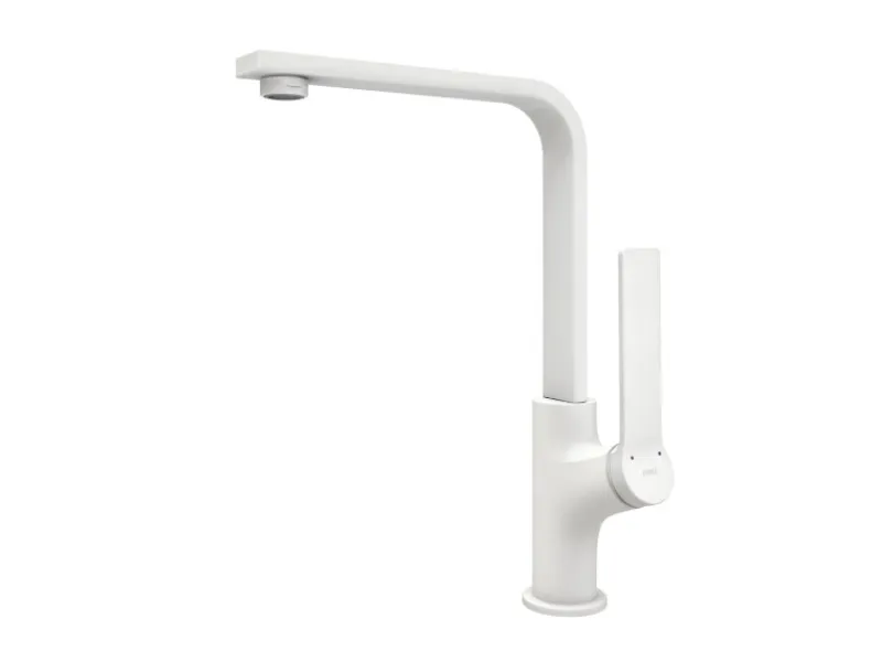 Outlet Emke Küchenarmatur Weiß Matt im Ultradünnen Design 30x22x10 cm Küchenarmatur Drehbar Wasserhahn