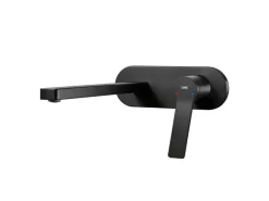 Emke Wand Waschtischarmatur Inklusive Grundkörper 288 x 210 x 70 mm Schwarz Mischbatterie für Waschbecken< Einhebelmischer