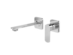 Emke Wand Waschtischarmatur Inklusive Grundkörper 233 x 127 x 110 mm Verchromt Mischbatterie für Waschbecken< Einhebelmischer